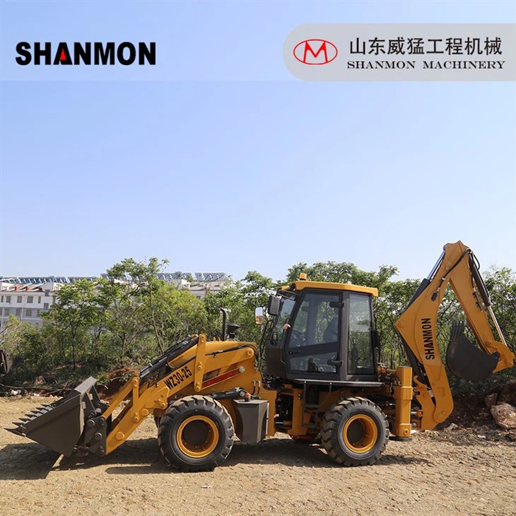 China Factory Shanmon With CE/1m3 Capacity/Cabin/Rops/Fops Wz30-25/ 2.5t Best Front End Loader And Backhoe Price For Sales/Africa/South America/Argentina
